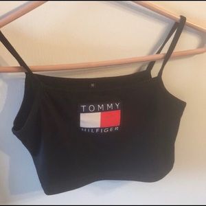 black tommy hilfiger tank top .